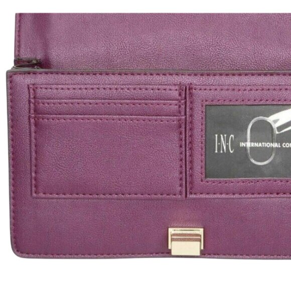 INC International Concepts Deep Purple & Gold Crossbody Bag, “Baby Ajae”, NWT - Picture 2 of 6